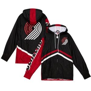 NWT men's medium Mitchell & Ness portland blazers undeniable windbreaker